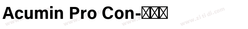 Acumin Pro Con字体转换